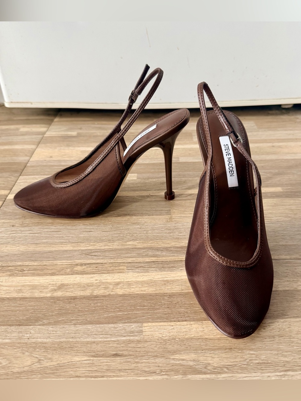 Steve Madden Women's Brown Mesh Slingback Heels, Women’s Size 6 NWOT